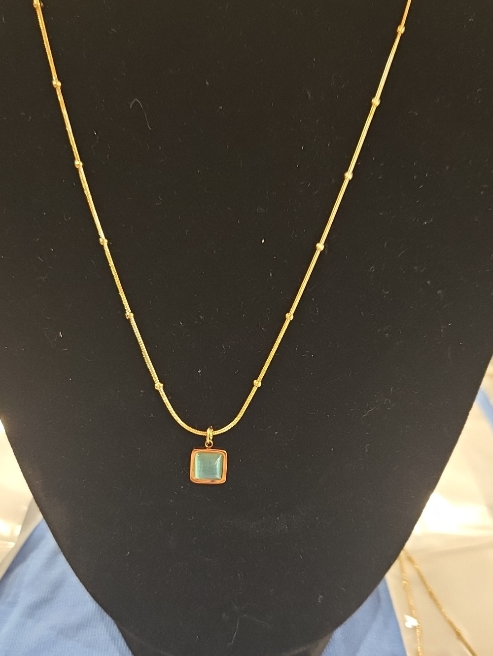 Cats Eye Stone, 18k Gold Plated, S.Steel